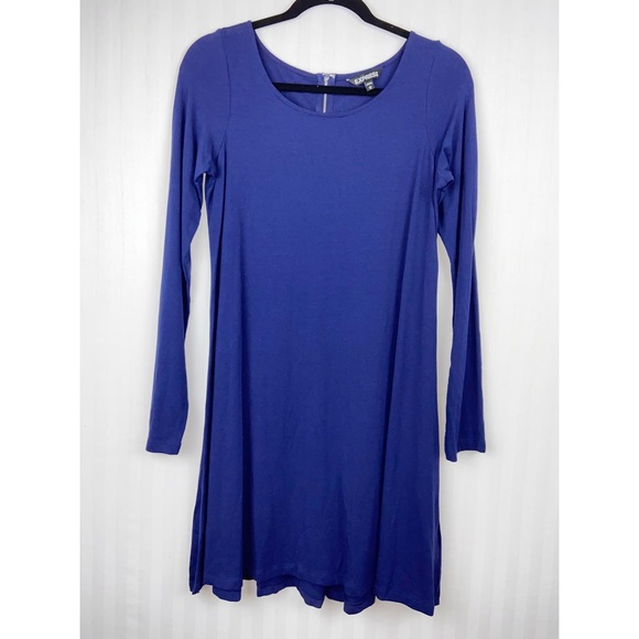 Royal Blue Express Zip Back Swing Dress Medium - Picture 1 of 4